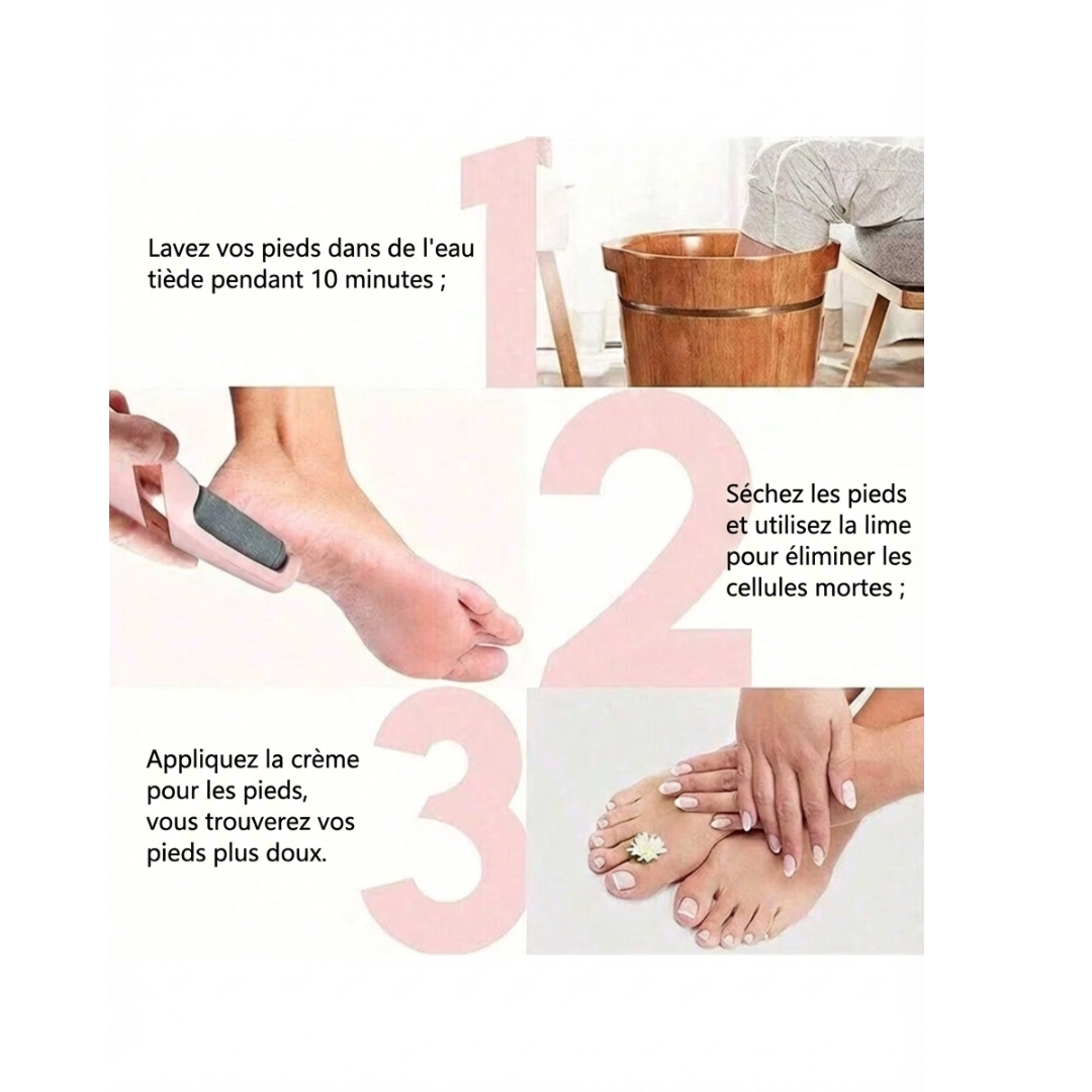 Râpe à pieds électrique rechargeable