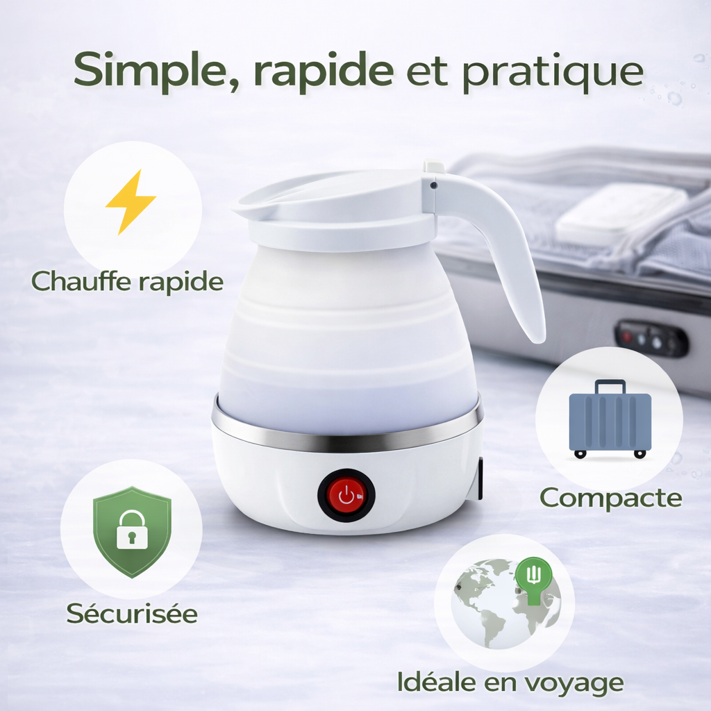 Bouilloire Électrique Pliable de Voyage