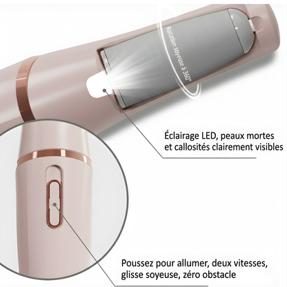 Râpe à pieds électrique rechargeable