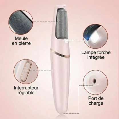 Râpe à pieds électrique rechargeable