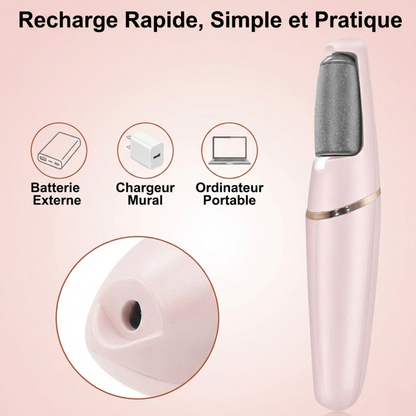 Râpe à pieds électrique rechargeable