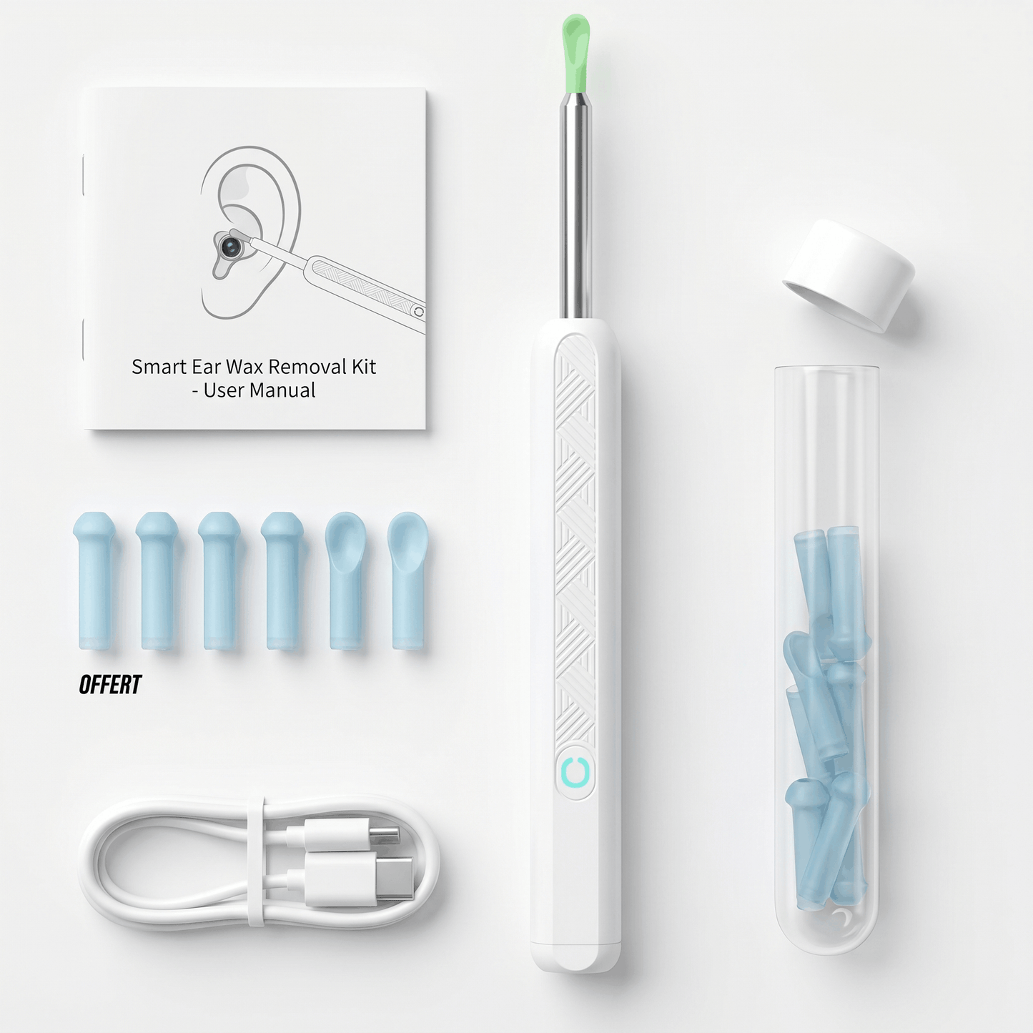 Nettoyeur d'oreilles visuel intelligent avec caméra HD